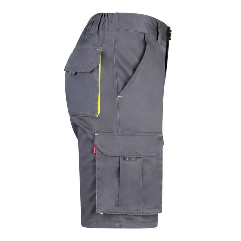 VL HEMERA. Tvåfärgade bermudashorts med flera fickor i stretch (240g/m²), i bomull (46%), EME (38%) och polyester (16%)