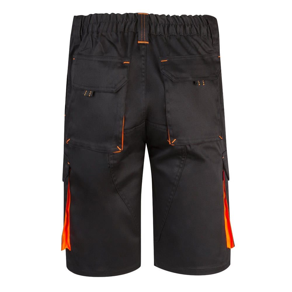 VL HEMERA. Tvåfärgade bermudashorts med flera fickor i stretch (240g/m²), i bomull (46%), EME (38%) och polyester (16%)