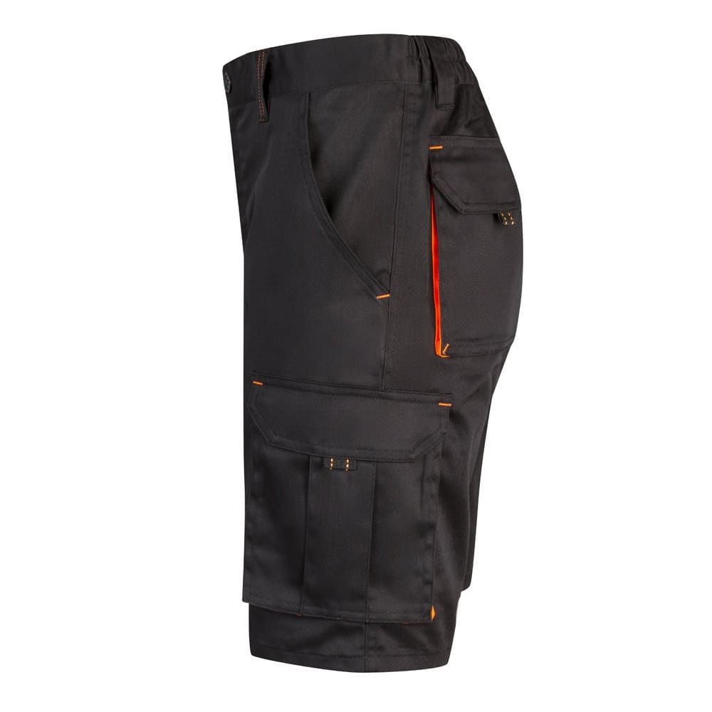 VL HEMERA. Tvåfärgade bermudashorts med flera fickor i stretch (240g/m²), i bomull (46%), EME (38%) och polyester (16%)