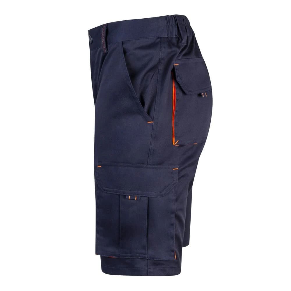 VL HEMERA. Tvåfärgade bermudashorts med flera fickor i stretch (240g/m²), i bomull (46%), EME (38%) och polyester (16%)