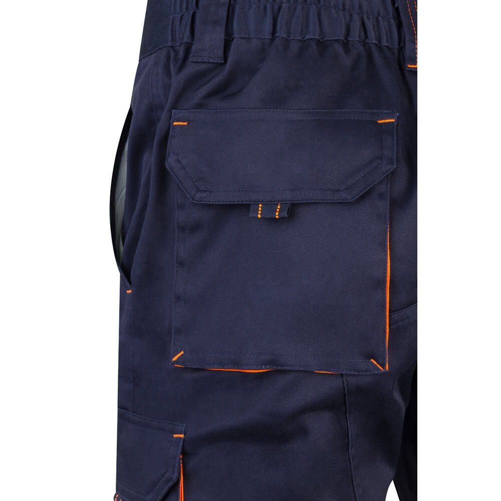 VL HEMERA. Tvåfärgade bermudashorts med flera fickor i stretch (240g/m²), i bomull (46%), EME (38%) och polyester (16%)