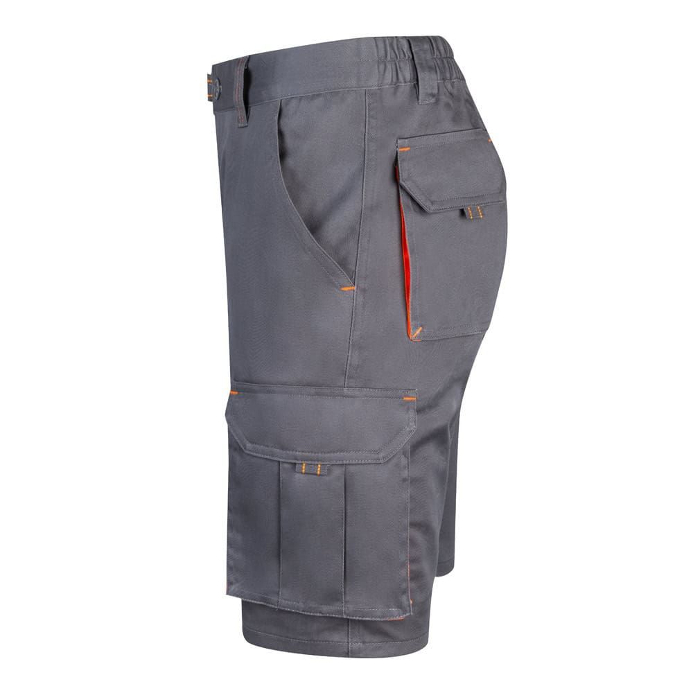 VL HEMERA. Tvåfärgade bermudashorts med flera fickor i stretch (240g/m²), i bomull (46%), EME (38%) och polyester (16%)