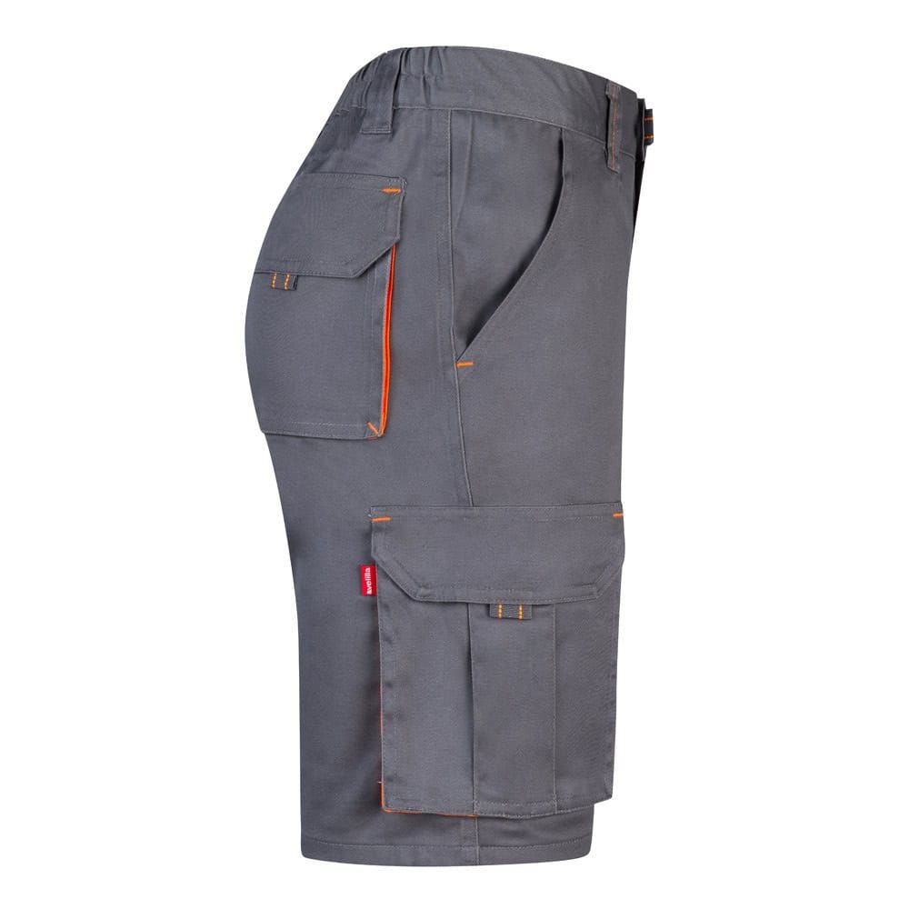 VL HEMERA. Tvåfärgade bermudashorts med flera fickor i stretch (240g/m²), i bomull (46%), EME (38%) och polyester (16%)