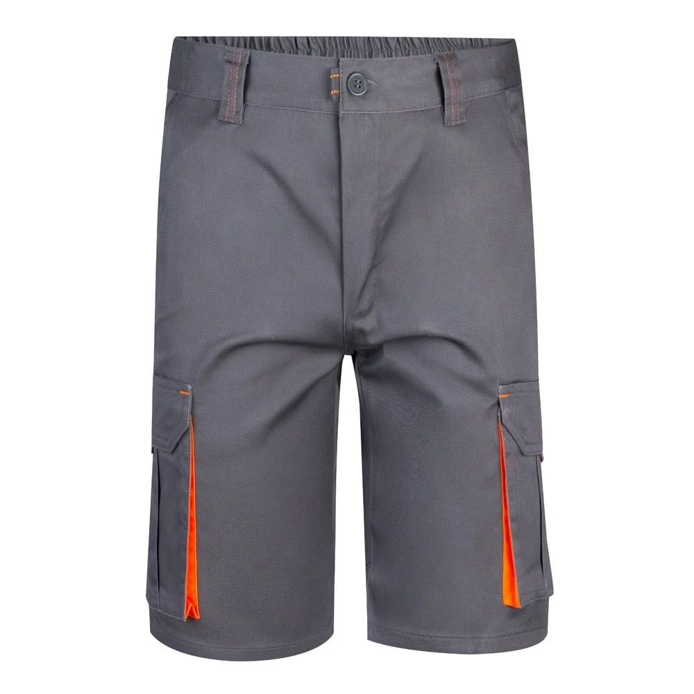 VL HEMERA. Tvåfärgade bermudashorts med flera fickor i stretch (240g/m²), i bomull (46%), EME (38%) och polyester (16%)