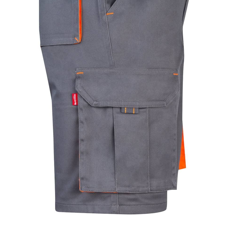 VL HEMERA. Tvåfärgade bermudashorts med flera fickor i stretch (240g/m²), i bomull (46%), EME (38%) och polyester (16%)