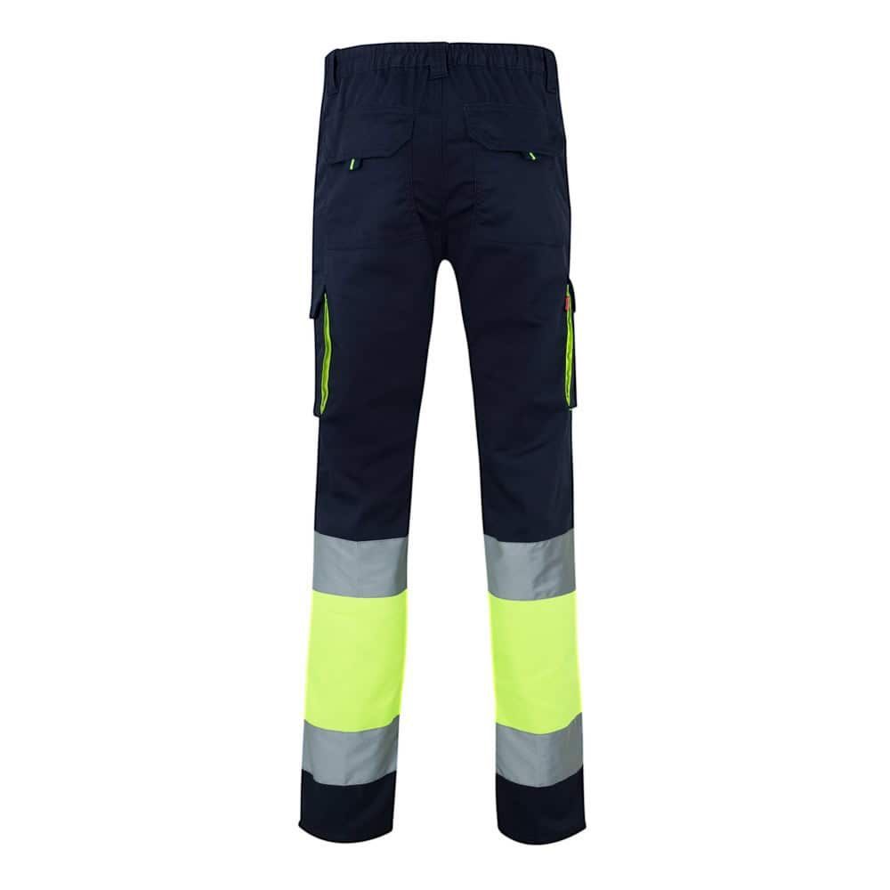 VL ZEUS LARGE. Tvåfärgade stretchbyxor med flera fickor (240g/m²), i bomull (46%), EME (38%) och polyester (16%)