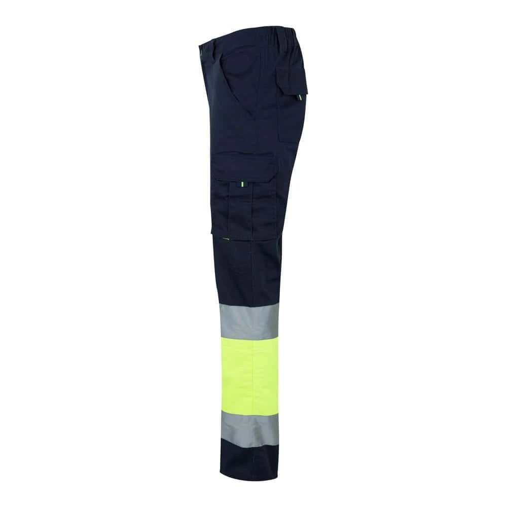 VL ZEUS LARGE. Tvåfärgade stretchbyxor med flera fickor (240g/m²), i bomull (46%), EME (38%) och polyester (16%)