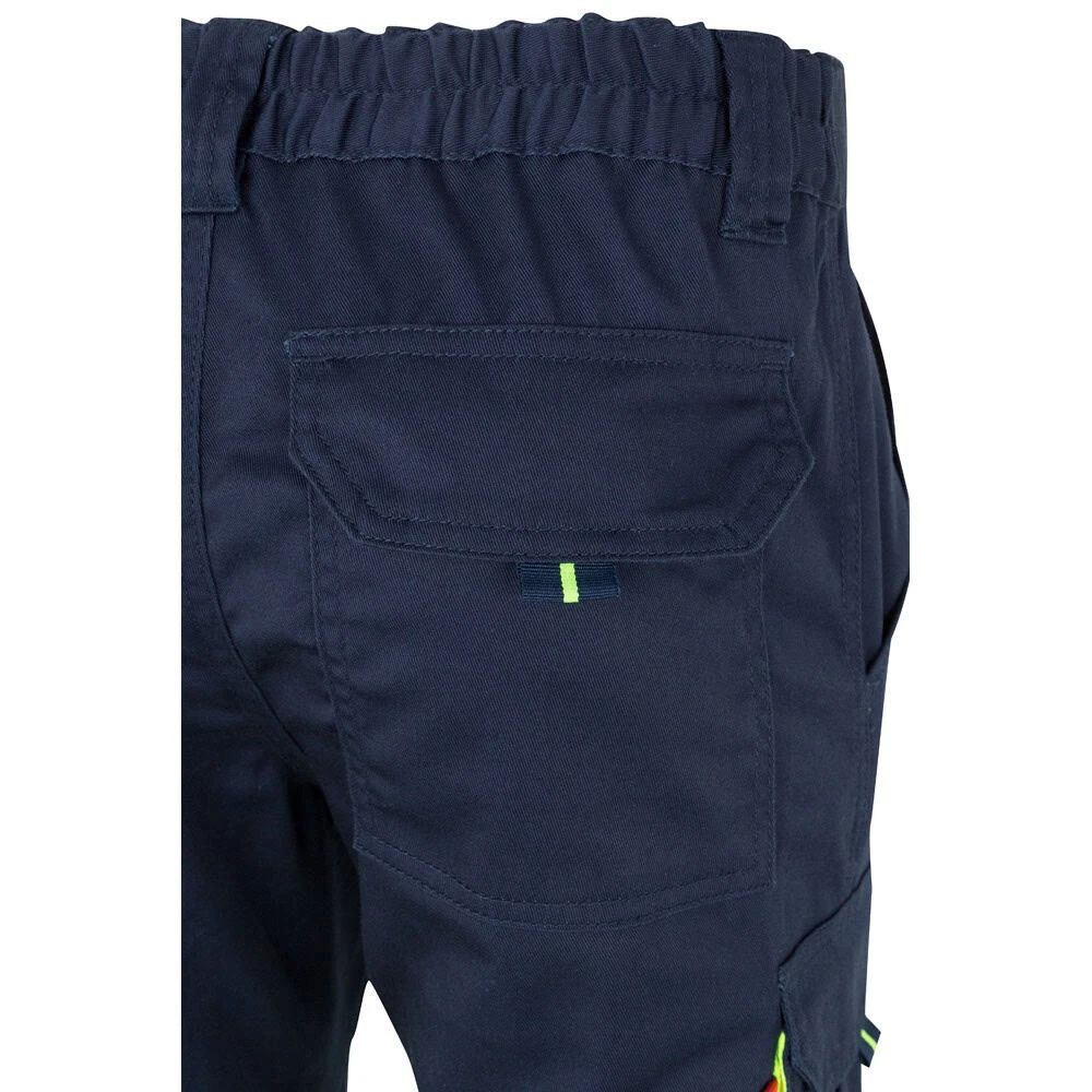 VL ZEUS LARGE. Tvåfärgade stretchbyxor med flera fickor (240g/m²), i bomull (46%), EME (38%) och polyester (16%)