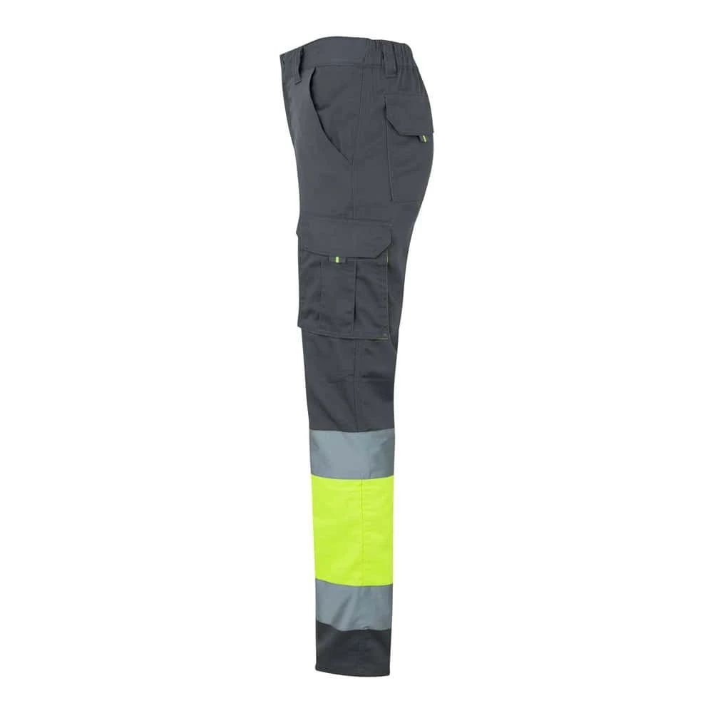 VL ZEUS LARGE. Tvåfärgade stretchbyxor med flera fickor (240g/m²), i bomull (46%), EME (38%) och polyester (16%)
