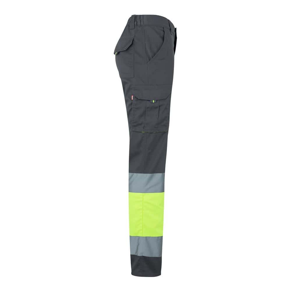 VL ZEUS LARGE. Tvåfärgade stretchbyxor med flera fickor (240g/m²), i bomull (46%), EME (38%) och polyester (16%)
