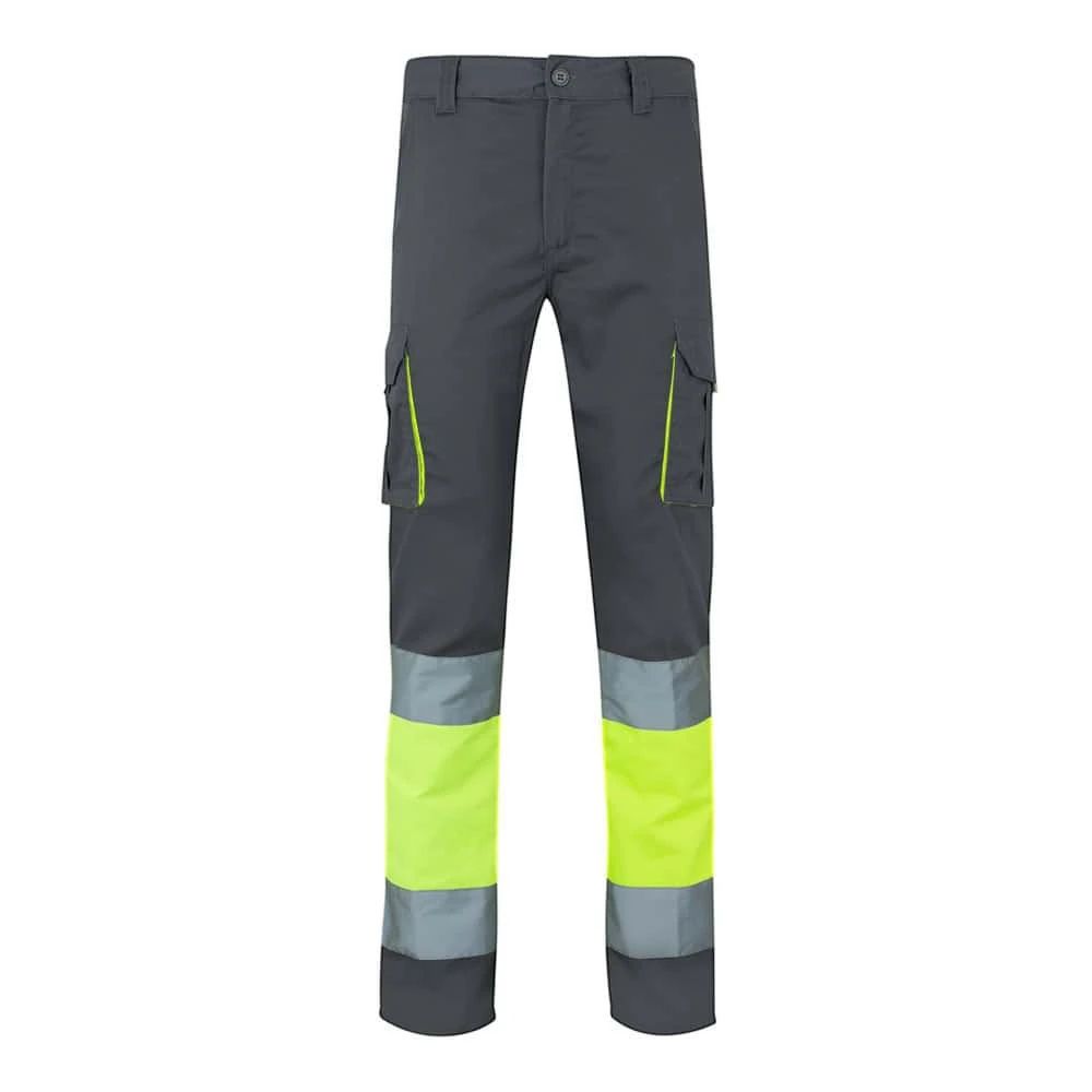 VL ZEUS LARGE. Tvåfärgade stretchbyxor med flera fickor (240g/m²), i bomull (46%), EME (38%) och polyester (16%)