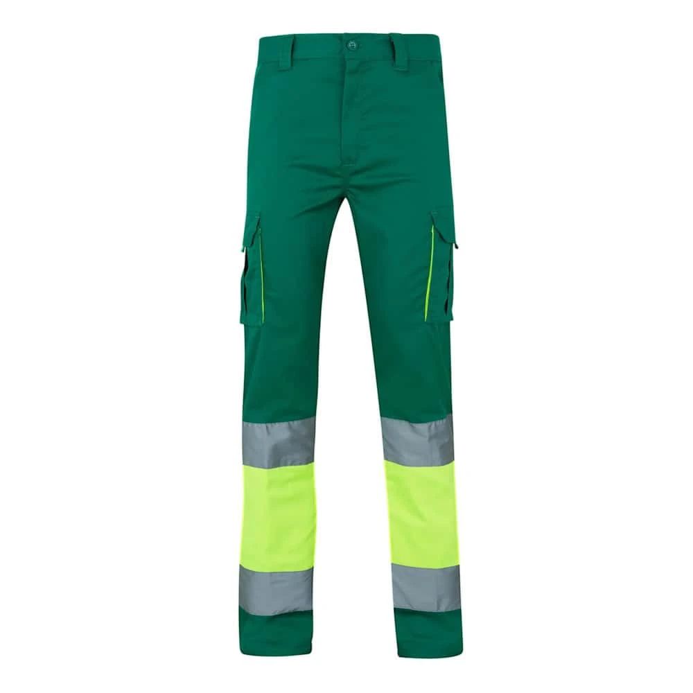 VL ZEUS LARGE. Tvåfärgade stretchbyxor med flera fickor (240g/m²), i bomull (46%), EME (38%) och polyester (16%)