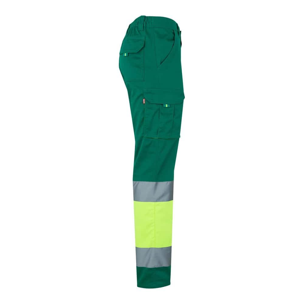 VL ZEUS LARGE. Tvåfärgade stretchbyxor med flera fickor (240g/m²), i bomull (46%), EME (38%) och polyester (16%)