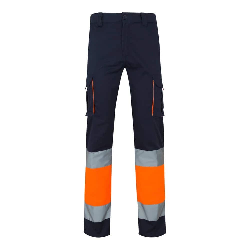 VL ZEUS LARGE. Tvåfärgade stretchbyxor med flera fickor (240g/m²), i bomull (46%), EME (38%) och polyester (16%)