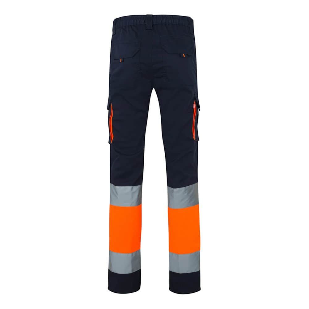 VL ZEUS LARGE. Tvåfärgade stretchbyxor med flera fickor (240g/m²), i bomull (46%), EME (38%) och polyester (16%)