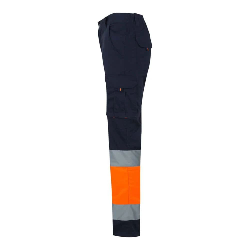VL ZEUS LARGE. Tvåfärgade stretchbyxor med flera fickor (240g/m²), i bomull (46%), EME (38%) och polyester (16%)