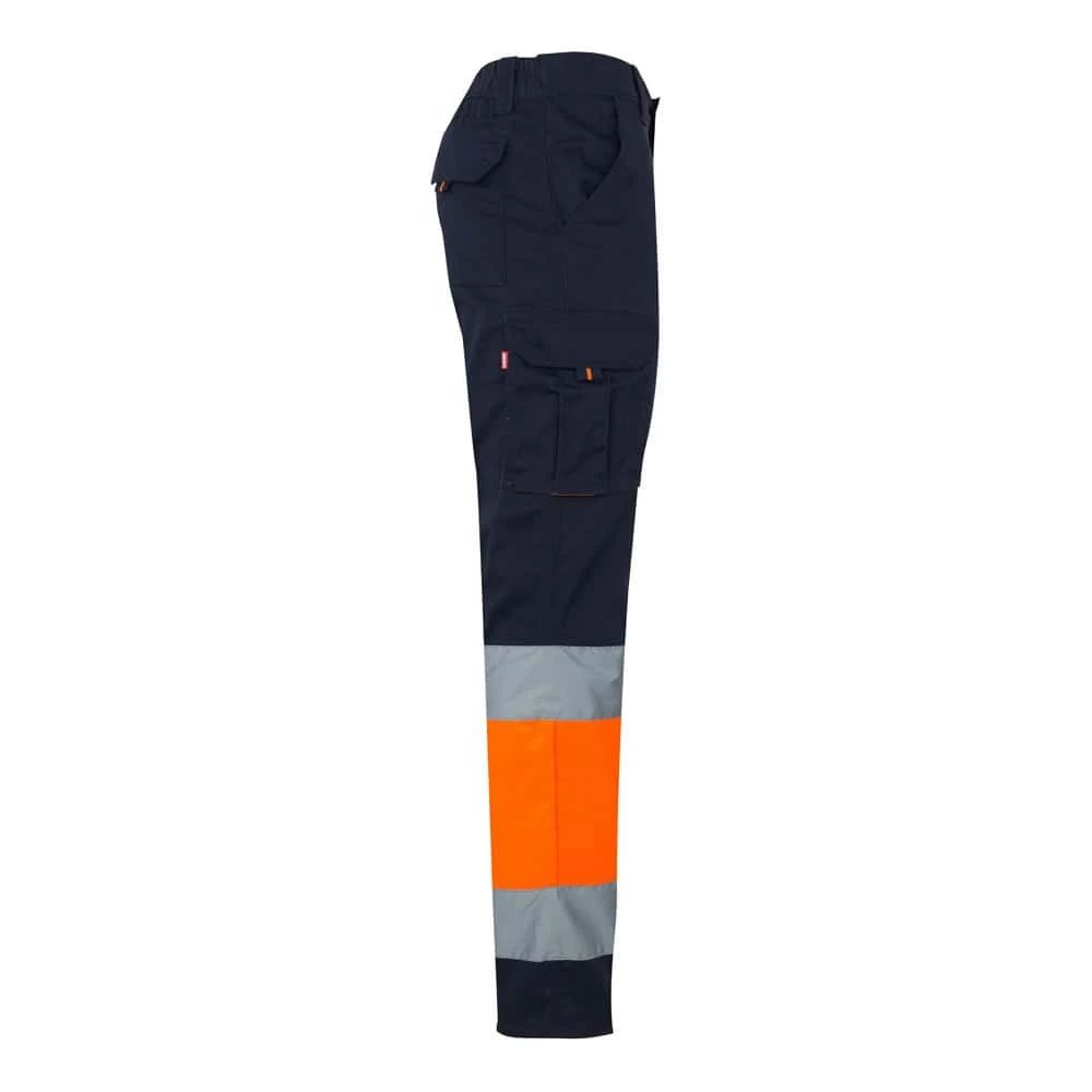VL ZEUS LARGE. Tvåfärgade stretchbyxor med flera fickor (240g/m²), i bomull (46%), EME (38%) och polyester (16%)