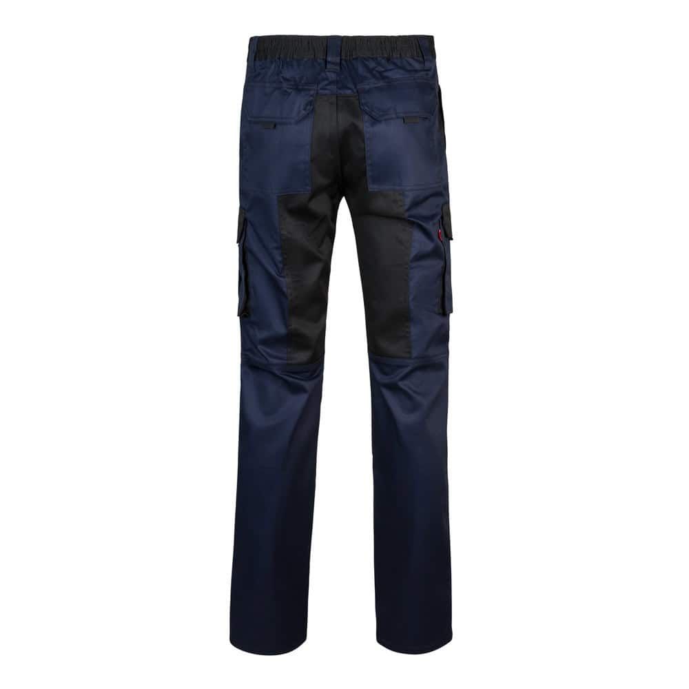 VL NJORD. Tvåfärgade byxor i twill med flera fickor (240 g/m²), i bomull (35 %) och polyester (65 %)