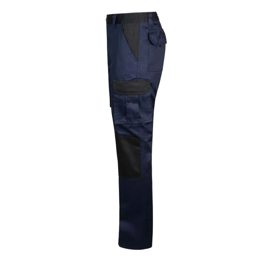 VL NJORD. Tvåfärgade byxor i twill med flera fickor (240 g/m²), i bomull (35 %) och polyester (65 %)
