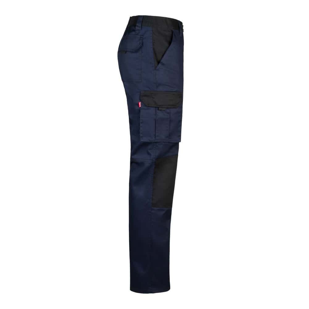 VL NJORD. Tvåfärgade byxor i twill med flera fickor (240 g/m²), i bomull (35 %) och polyester (65 %)