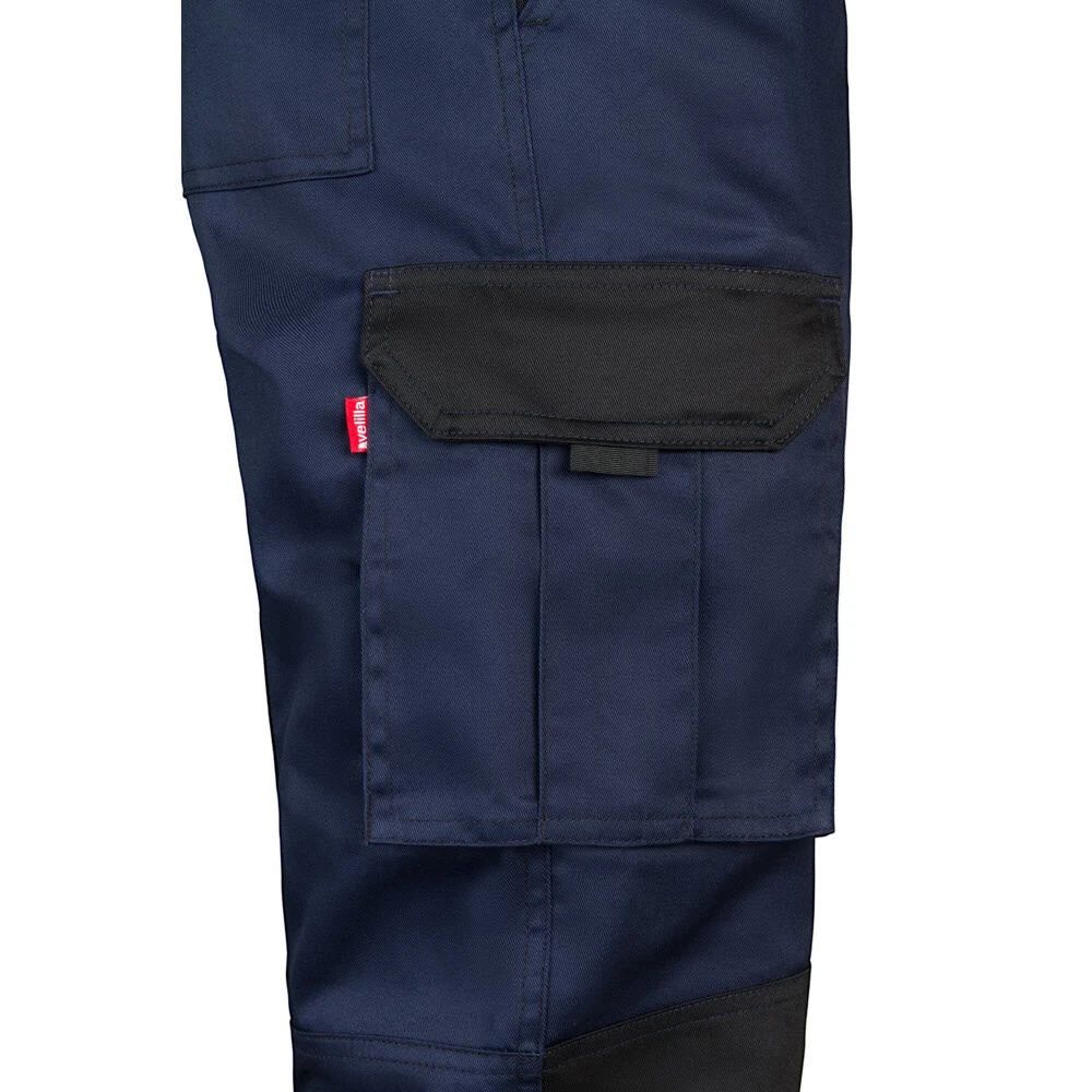 VL NJORD. Tvåfärgade byxor i twill med flera fickor (240 g/m²), i bomull (35 %) och polyester (65 %)