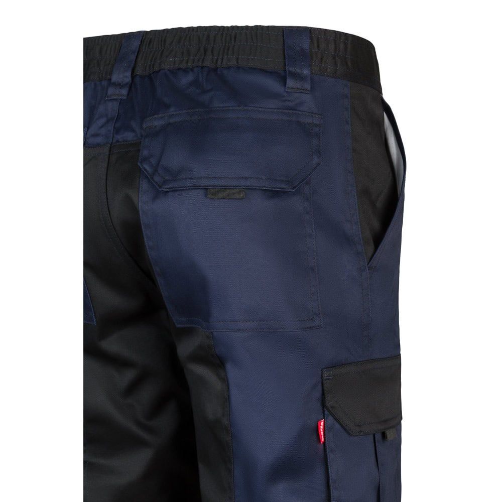 VL NJORD. Tvåfärgade byxor i twill med flera fickor (240 g/m²), i bomull (35 %) och polyester (65 %)