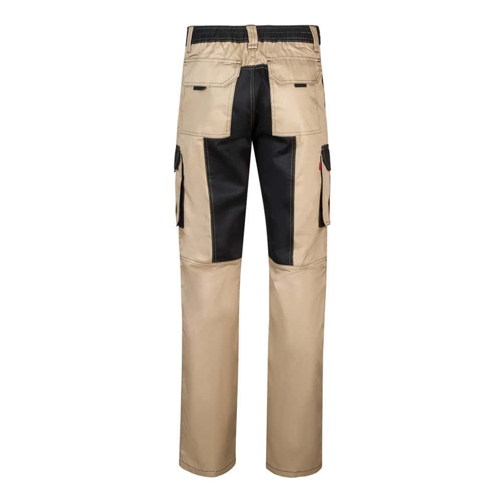 VL NJORD. Tvåfärgade byxor i twill med flera fickor (240 g/m²), i bomull (35 %) och polyester (65 %)