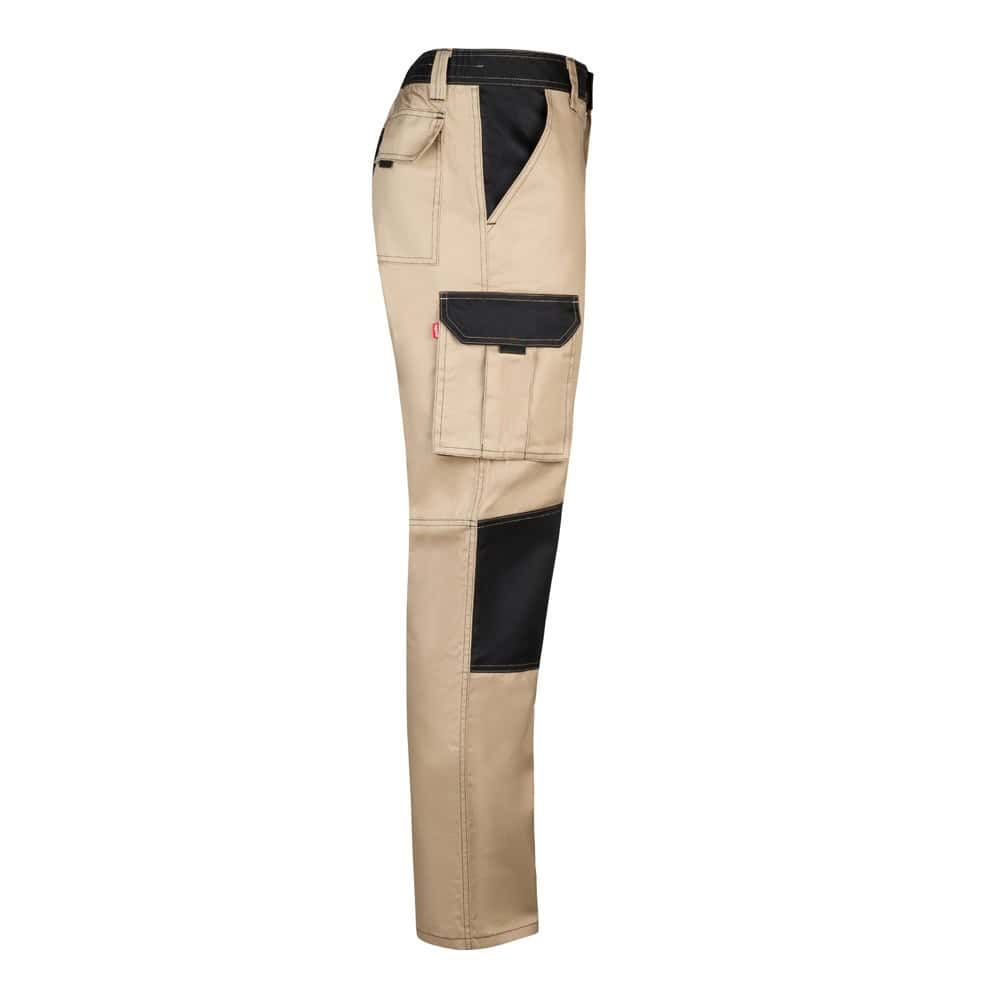 VL NJORD. Tvåfärgade byxor i twill med flera fickor (240 g/m²), i bomull (35 %) och polyester (65 %)