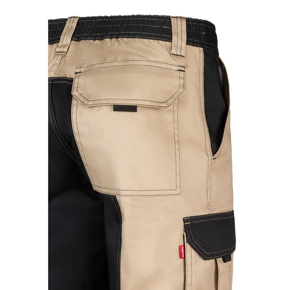VL NJORD. Tvåfärgade byxor i twill med flera fickor (240 g/m²), i bomull (35 %) och polyester (65 %)