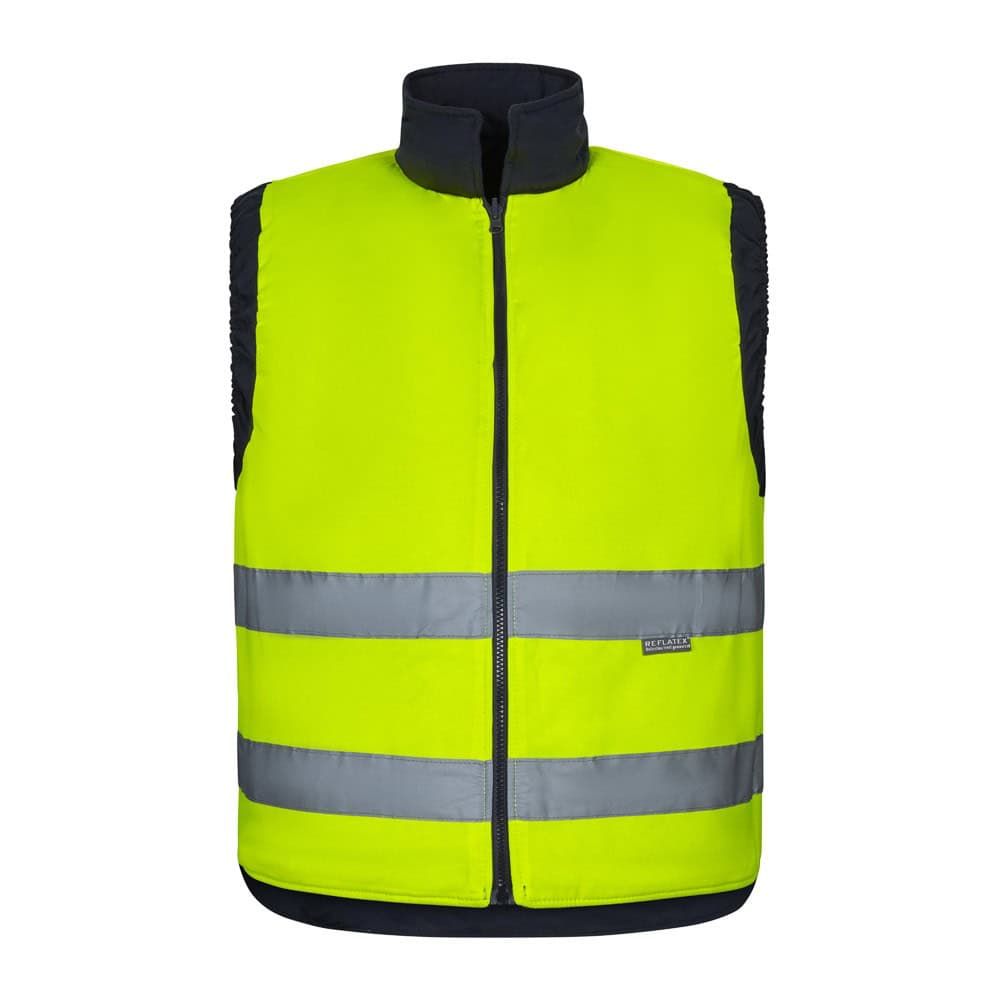 VL DIANA. Vadderad väst (220g/m²), vändbar och multificka, i polyester (100%), med dragkedja och vändbar avdragare