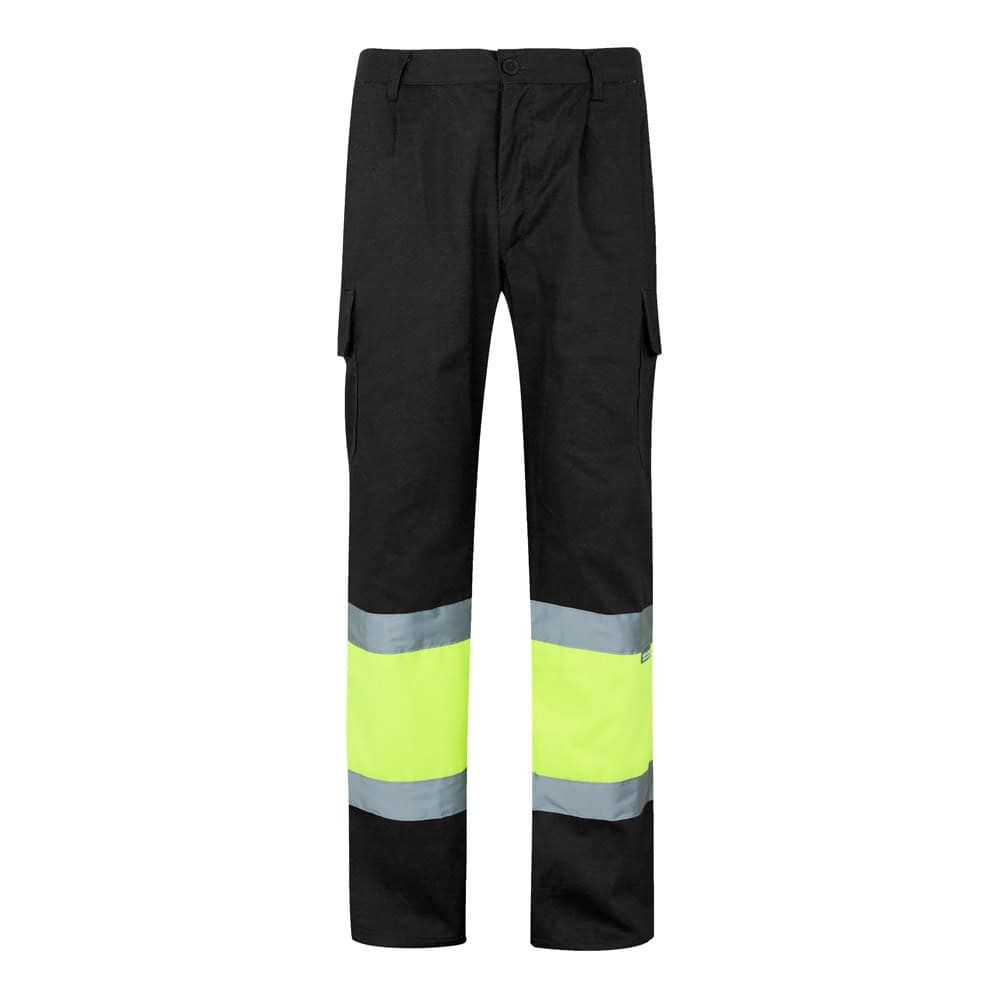 VL ATHENA. Tvåfärgade byxor i kypert (210g/m²), fodrade, flerfickor, i bomull (20%) och polyester (80%)