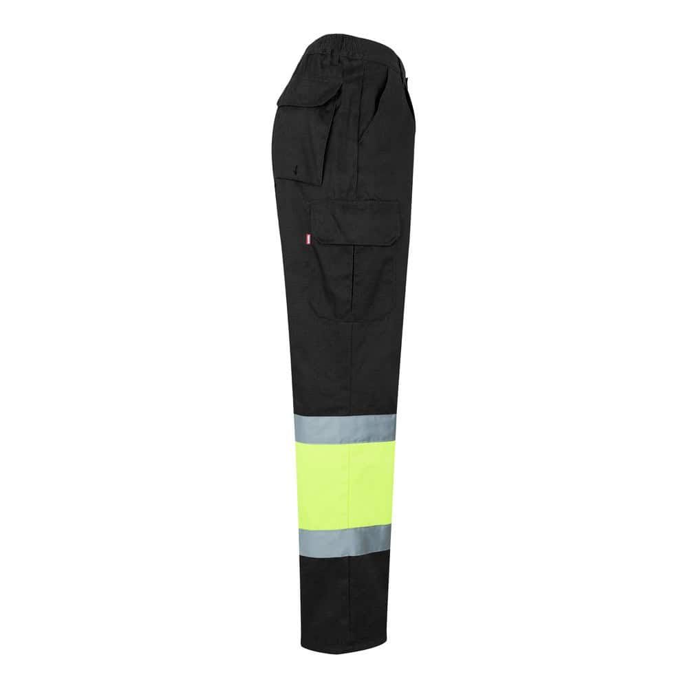 VL ATHENA. Tvåfärgade byxor i kypert (210g/m²), fodrade, flerfickor, i bomull (20%) och polyester (80%)