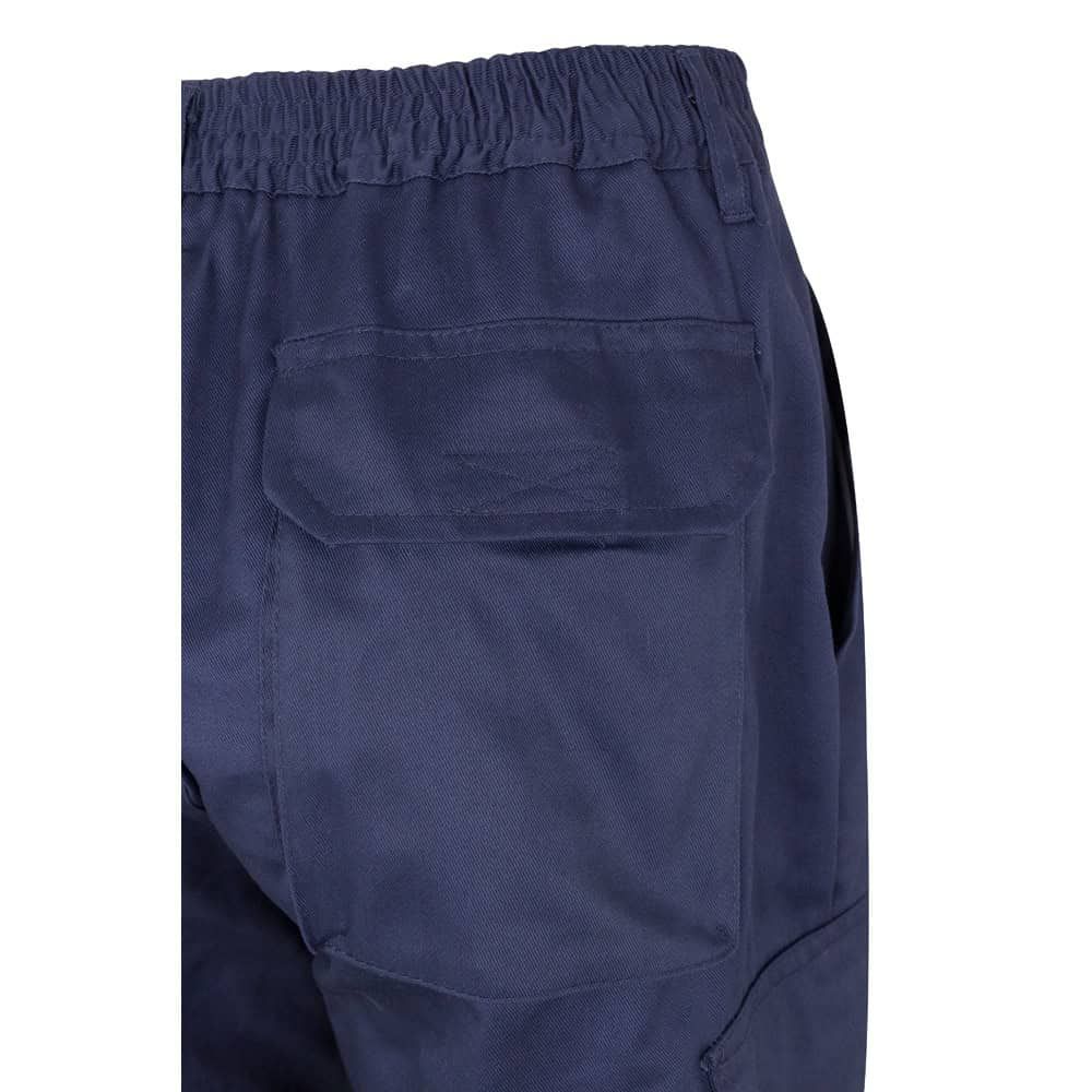 VL ATHENA. Tvåfärgade byxor i kypert (210g/m²), fodrade, flerfickor, i bomull (20%) och polyester (80%)