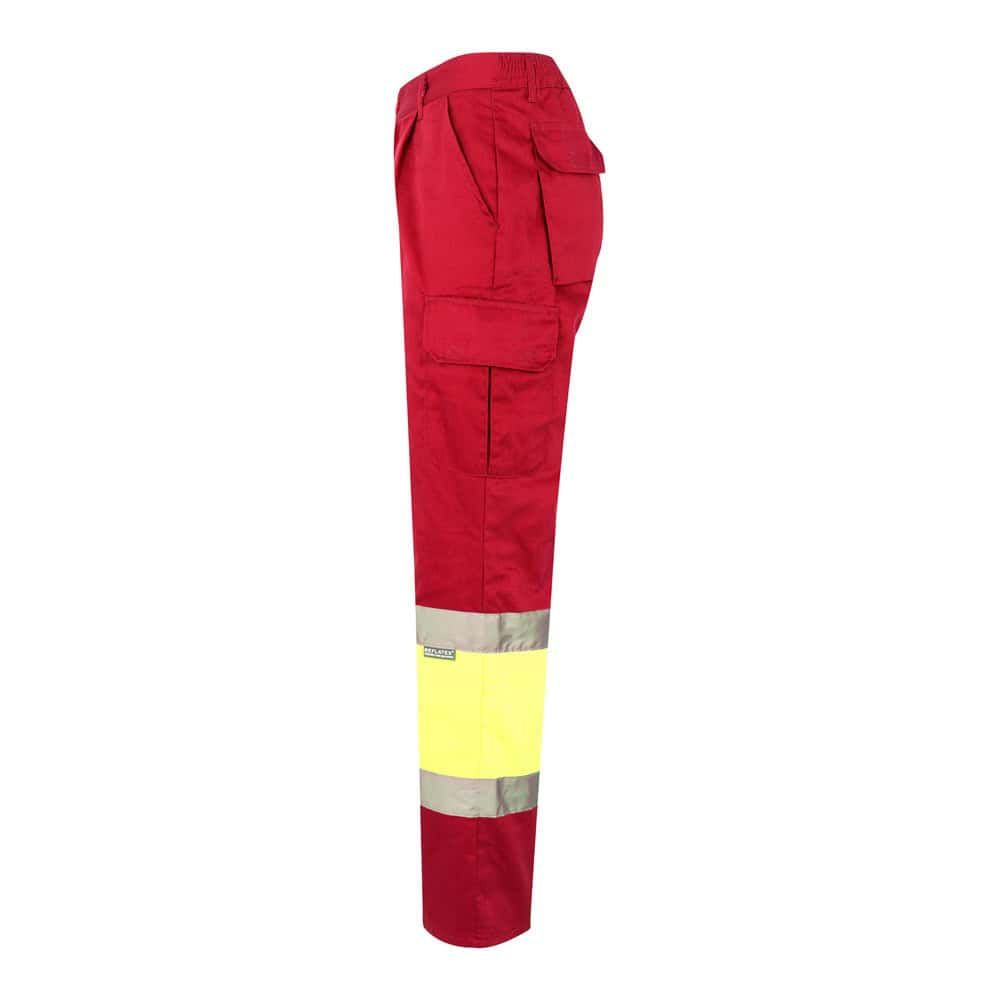 VL ATHENA. Tvåfärgade byxor i kypert (210g/m²), fodrade, flerfickor, i bomull (20%) och polyester (80%)