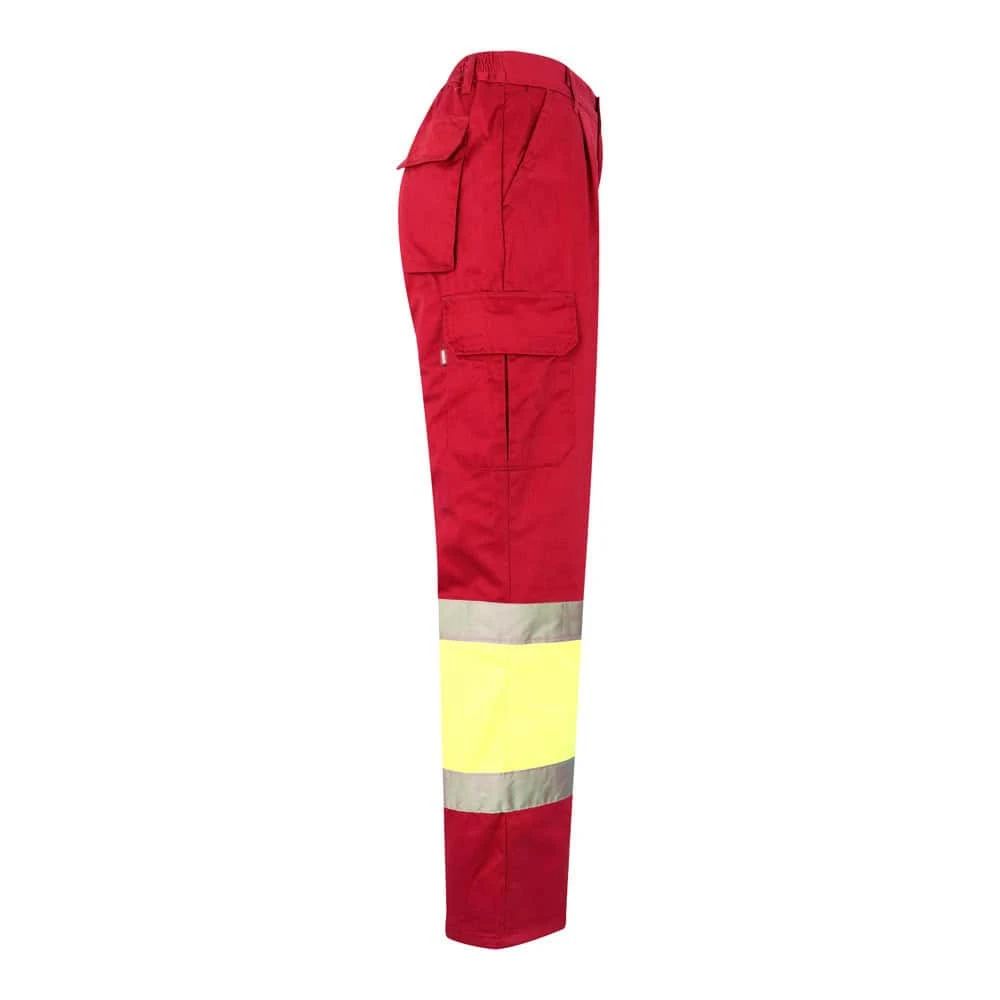 VL ATHENA. Tvåfärgade byxor i kypert (210g/m²), fodrade, flerfickor, i bomull (20%) och polyester (80%)