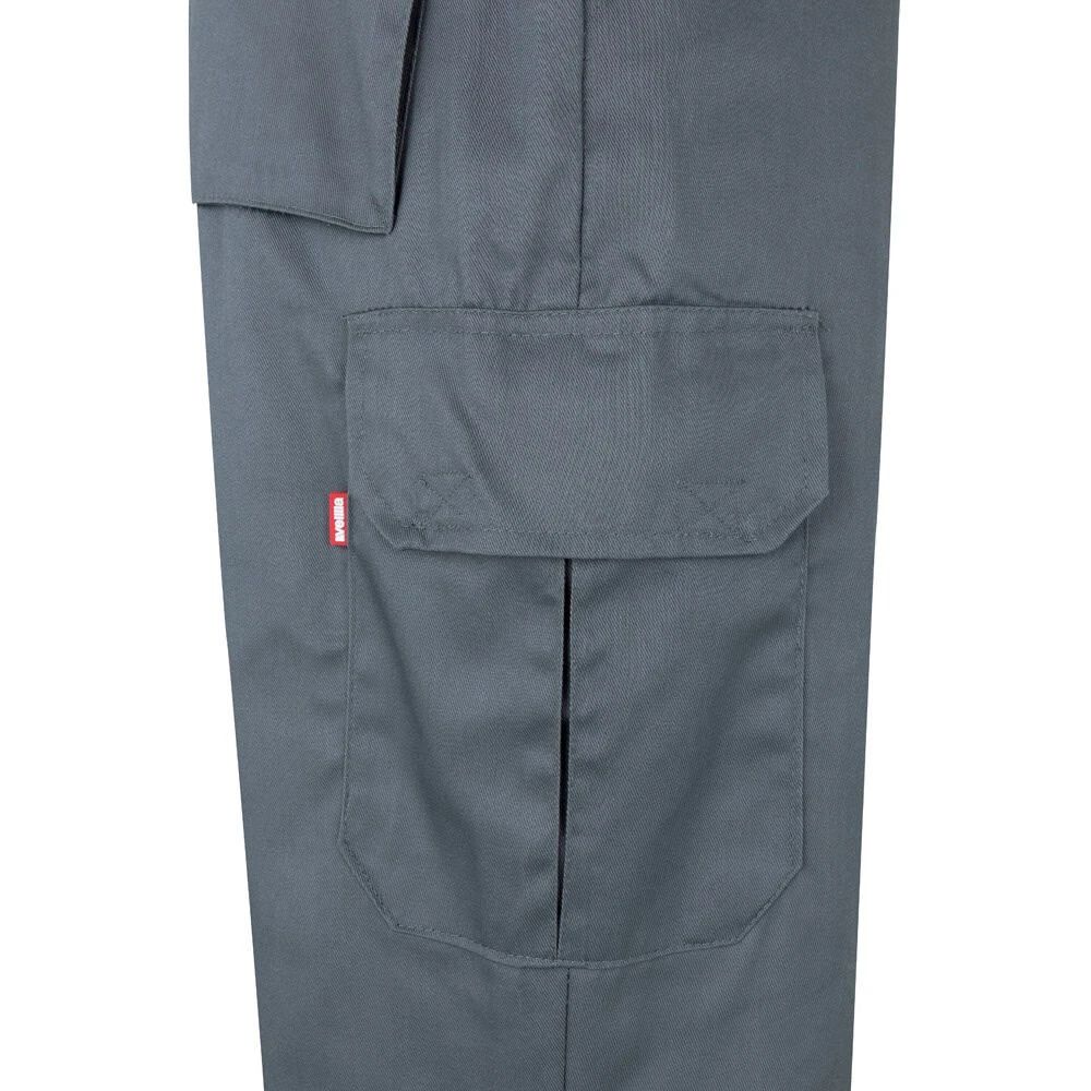 VL ATHENA. Tvåfärgade byxor i kypert (210g/m²), fodrade, flerfickor, i bomull (20%) och polyester (80%)