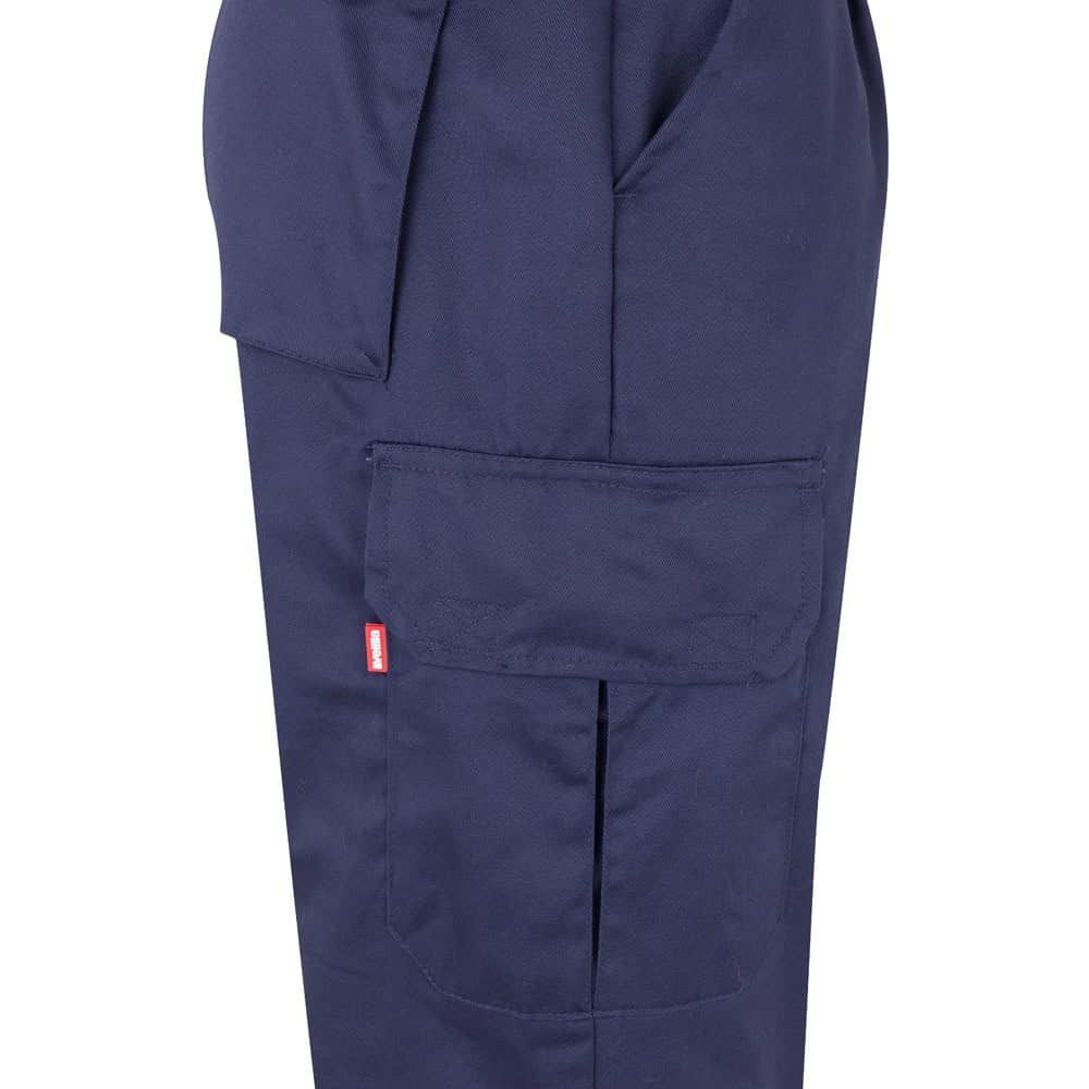 VL ATHENA. Tvåfärgade byxor i kypert (210g/m²), fodrade, flerfickor, i bomull (20%) och polyester (80%)