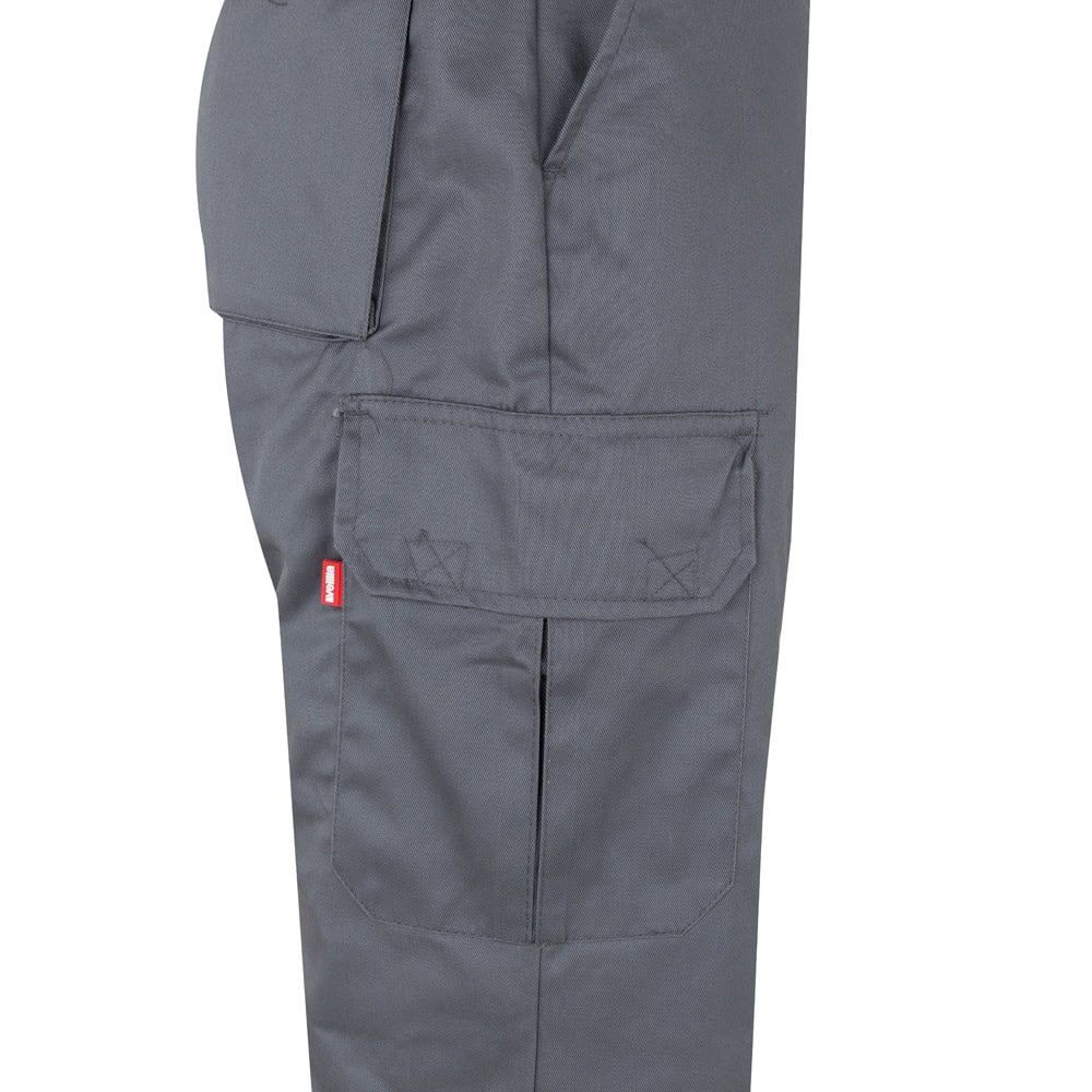 VL ATHENA. Tvåfärgade byxor i kypert (210g/m²), fodrade, flerfickor, i bomull (20%) och polyester (80%)