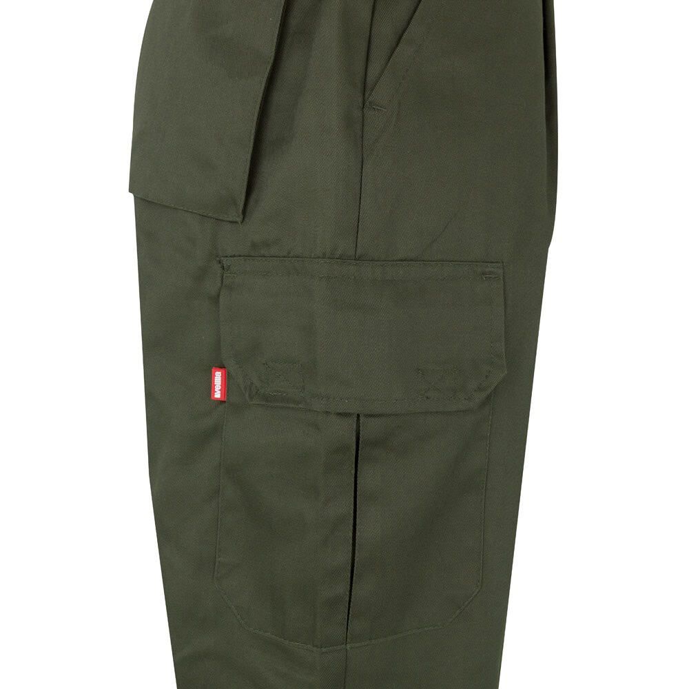 VL ATHENA. Tvåfärgade byxor i kypert (210g/m²), fodrade, flerfickor, i bomull (20%) och polyester (80%)
