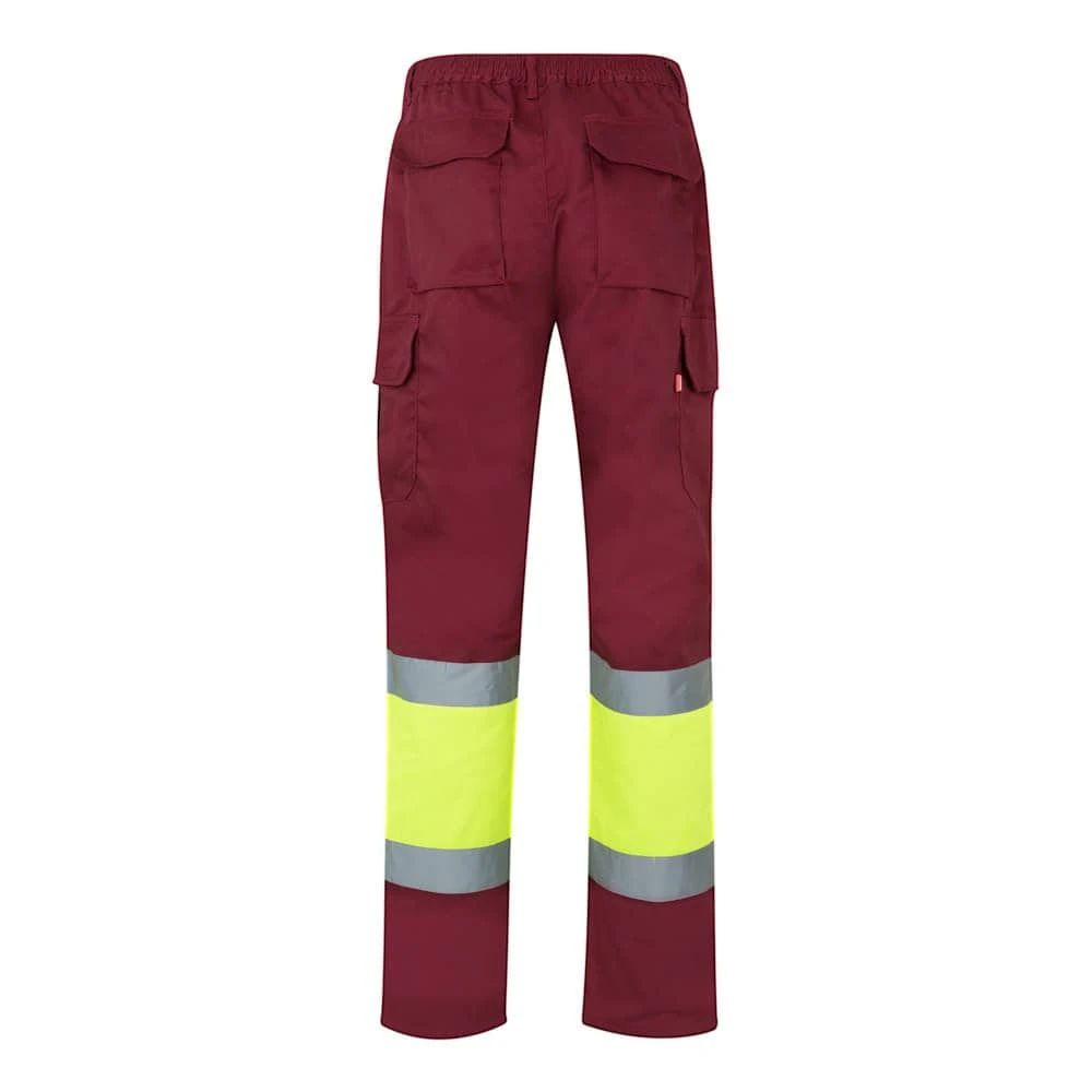 VL ATHENA. Tvåfärgade byxor i kypert (210g/m²), fodrade, flerfickor, i bomull (20%) och polyester (80%)