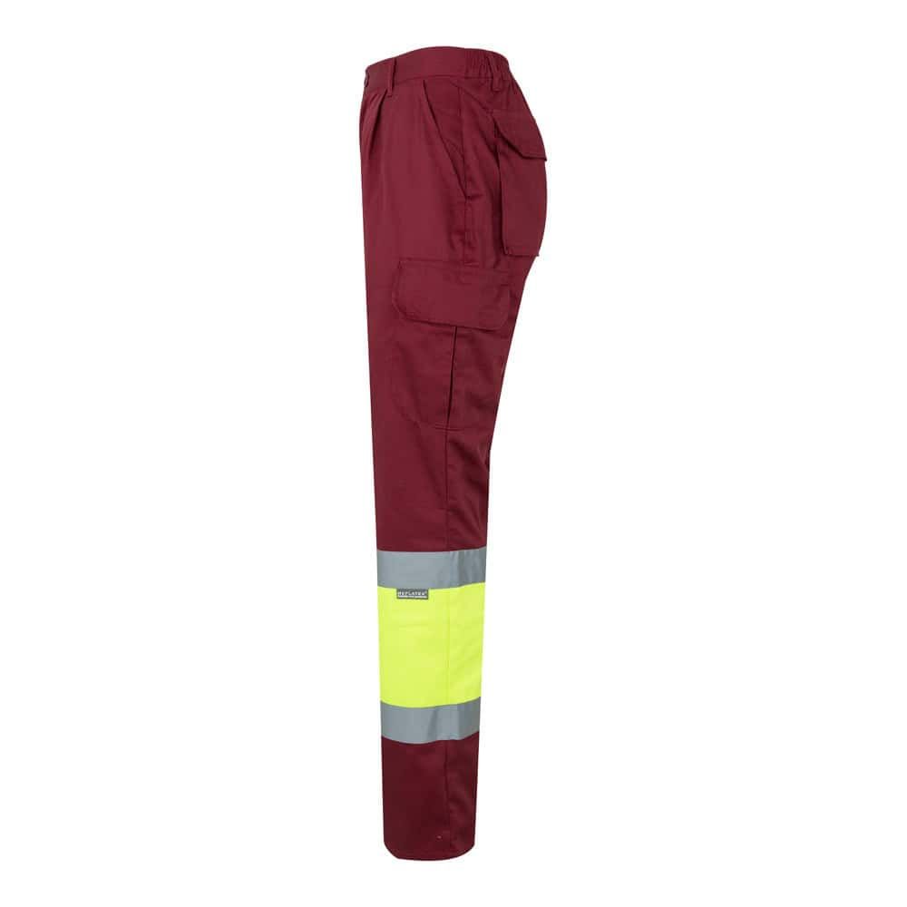 VL ATHENA. Tvåfärgade byxor i kypert (210g/m²), fodrade, flerfickor, i bomull (20%) och polyester (80%)
