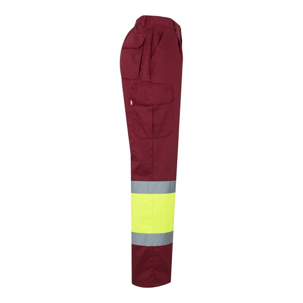 VL ATHENA. Tvåfärgade byxor i kypert (210g/m²), fodrade, flerfickor, i bomull (20%) och polyester (80%)