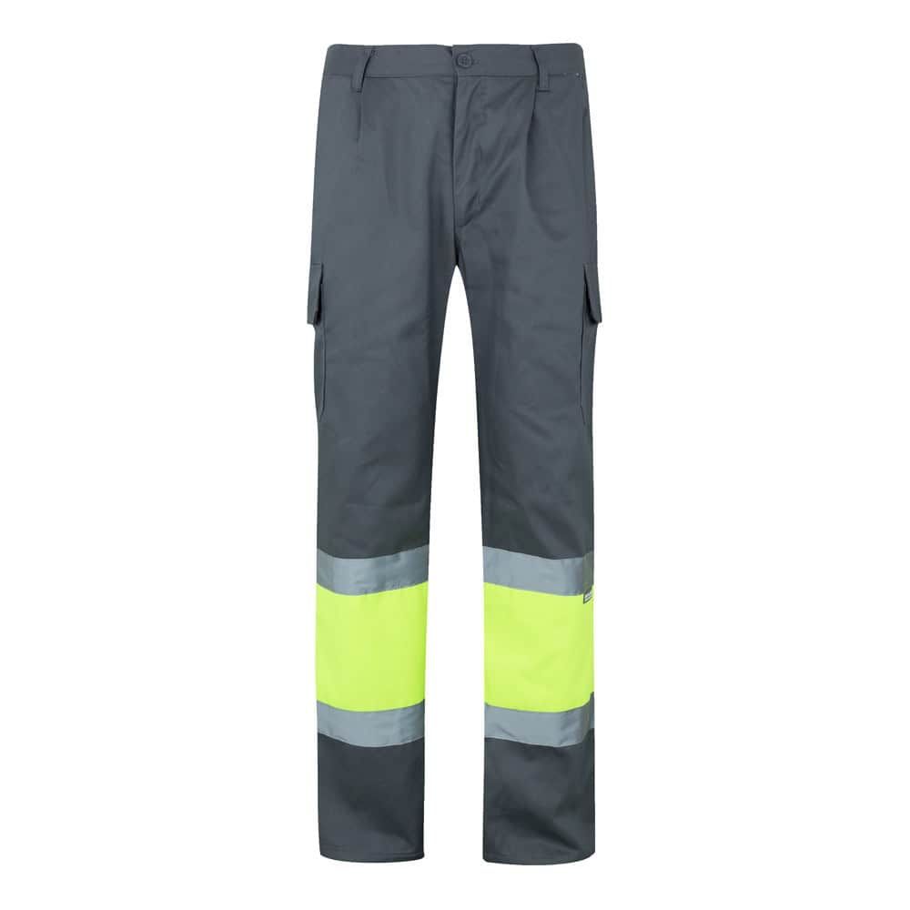 VL POSEIDON. Tvåfärgade byxor i twill med flera fickor (210g/m²), i bomull (20%) och polyester (80%)