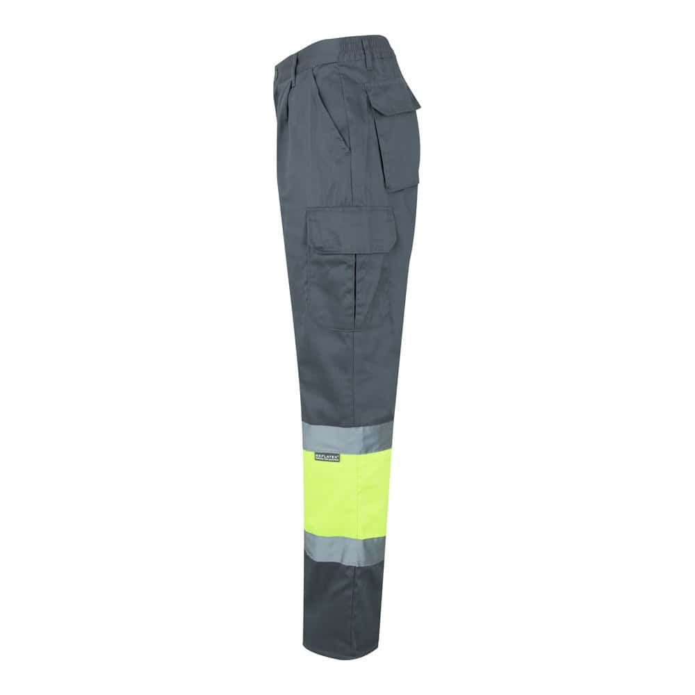 VL POSEIDON. Tvåfärgade byxor i twill med flera fickor (210g/m²), i bomull (20%) och polyester (80%)