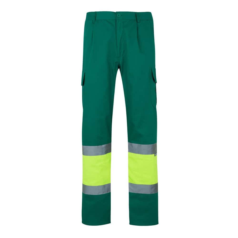 VL POSEIDON. Tvåfärgade byxor i twill med flera fickor (210g/m²), i bomull (20%) och polyester (80%)