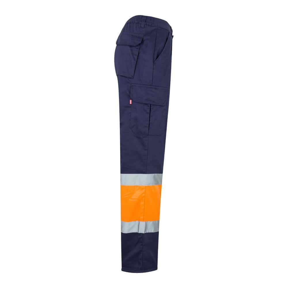 VL POSEIDON. Tvåfärgade byxor i twill med flera fickor (210g/m²), i bomull (20%) och polyester (80%)