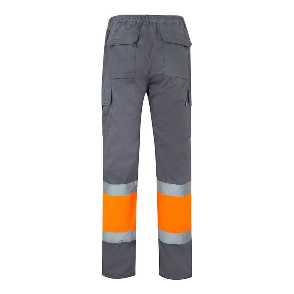 VL POSEIDON. Tvåfärgade byxor i twill med flera fickor (210g/m²), i bomull (20%) och polyester (80%)