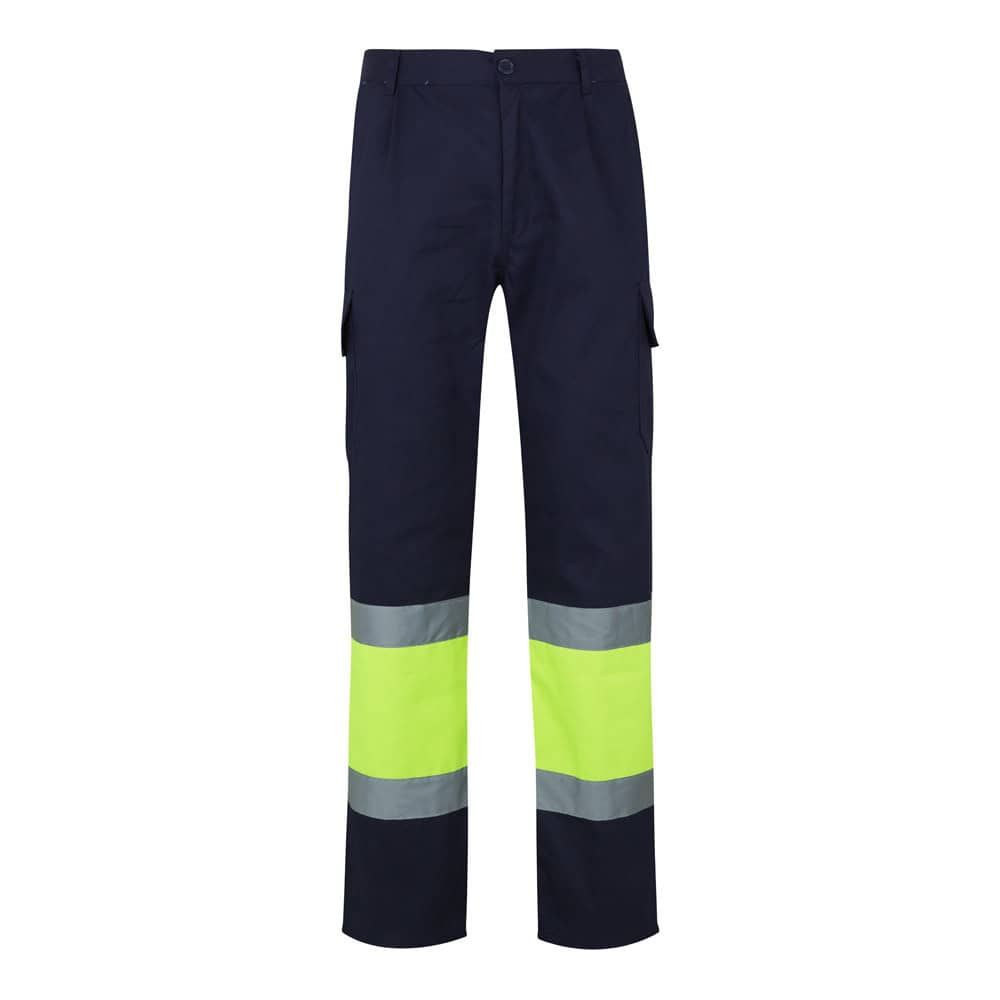 VL POSEIDON LARGE. Tvåfärgade byxor i twill med flera fickor (210g/m²), i bomull (20%) och polyester (80%)