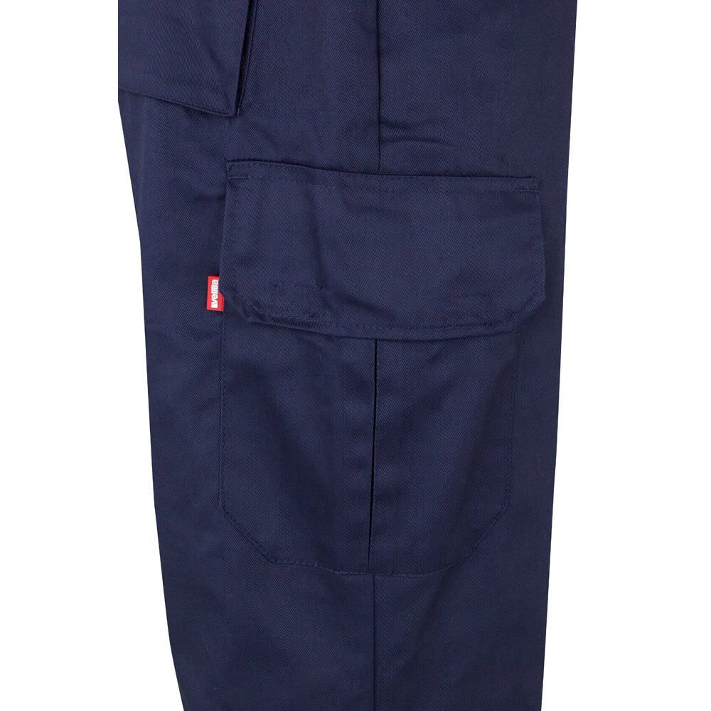 VL POSEIDON LARGE. Tvåfärgade byxor i twill med flera fickor (210g/m²), i bomull (20%) och polyester (80%)