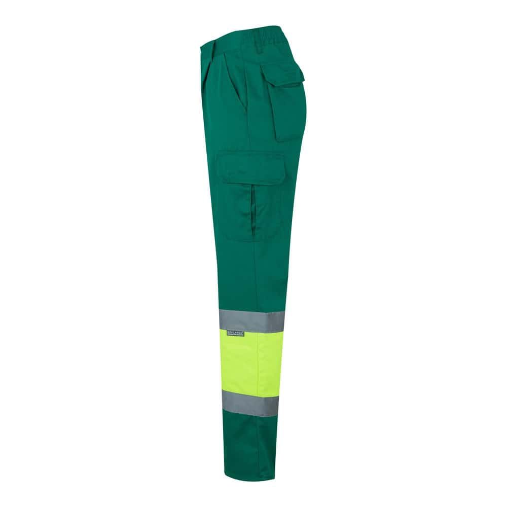 VL POSEIDON LARGE. Tvåfärgade byxor i twill med flera fickor (210g/m²), i bomull (20%) och polyester (80%)